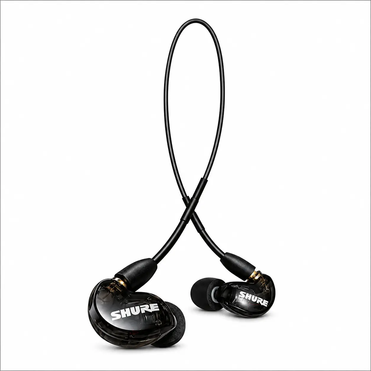 Shure SE215 PRO Wired Earbuds - Professional Sound Isolating Earphones, Clear Sound & Deep Bass, Single Dynamic MicroDriver, Secure Fit in Ear Monitor, Plus Carrying Case & Fit Kit - Black (SE215-K)