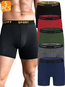 Men's Underwear Set, 5-Pack Comfortable Cotton Blend, Breathable & Soft Fit, Ideal for Everyday Wear, Stylish Design