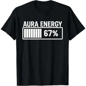67 Funny Meme T-Shirt - Gen Alpha Slang Aura Energy Viral Design, Soft Cotton Short Sleeve Tee for Teens & Kids, Trendy Internet Humor Top，Black-Hoodie-front Black-Sweatshirt-front