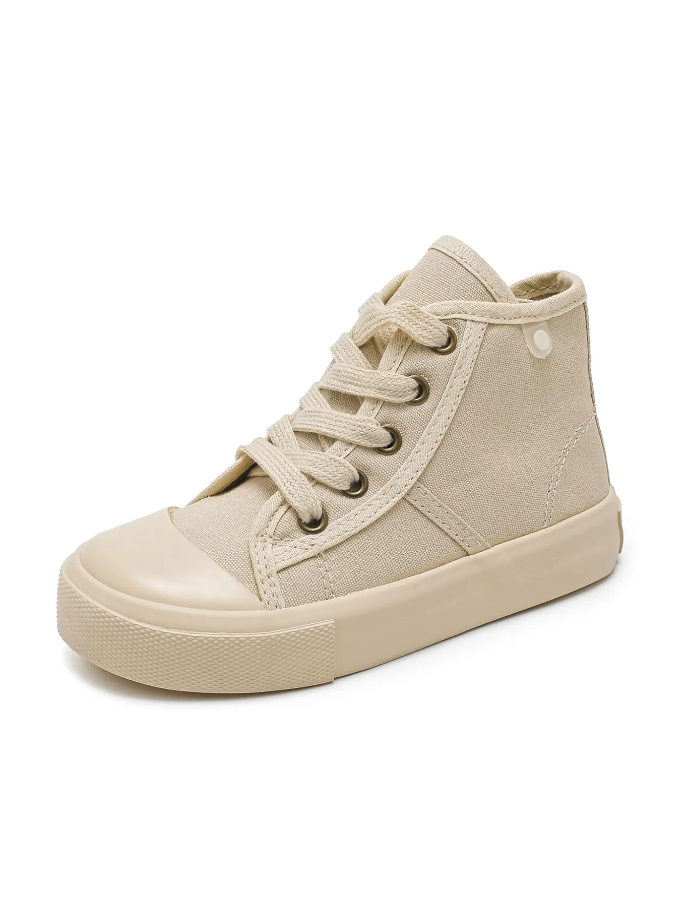 Opoee Canvas Shoes for Kids, Mid-Calf Sports Shoes, Spring & Fall, Korean Style, Neutral, Fashion Low Top, Casual Laces, Skateboarding, Classic Skate Sneakers, Fashionable Skate Shoes