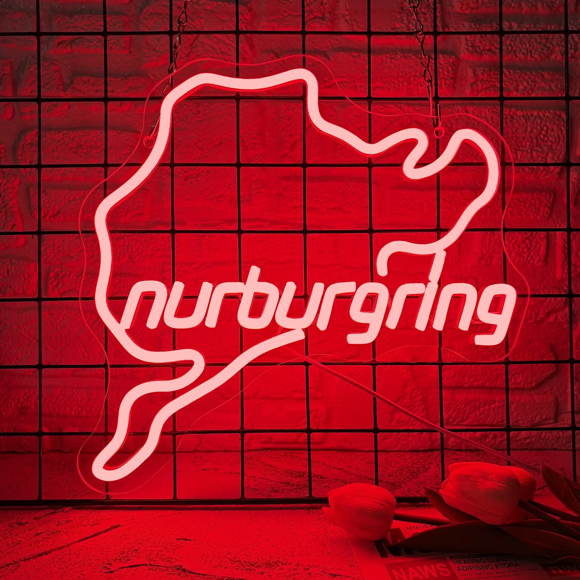 Nürburgring Nordschleife Neon F1 Track Sign, Race Neon Sign for Wall Art home decor, Motorsport Circuit LED Lamp light gift, Decorative Neon Light, Home Decoration Lamp, Led Neon Lights, Led Neon Signs