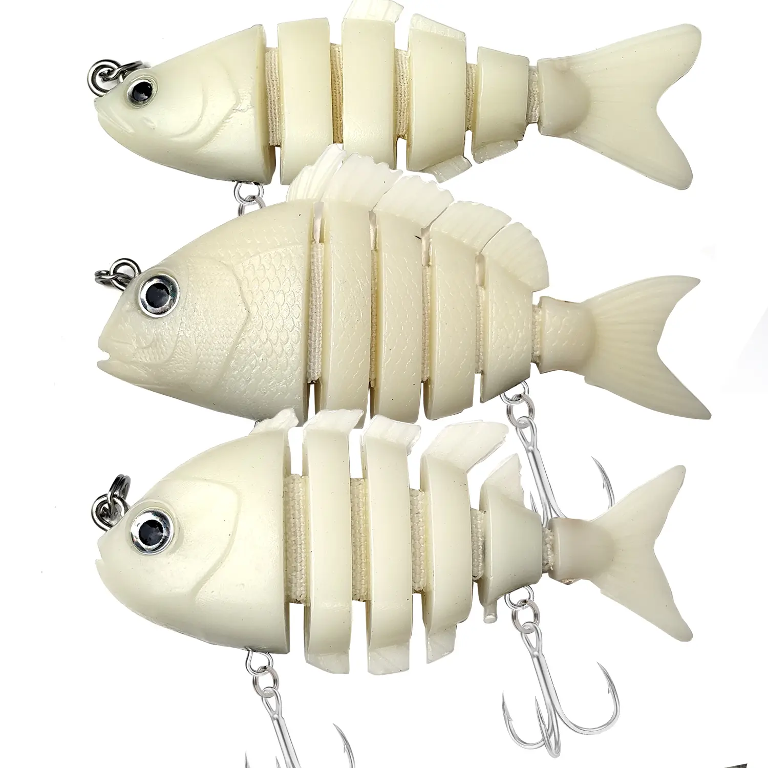 HADORAM Soft Plastic Fishing Lure Set, Lifelike Multi-Joint Tail Swimbaits, Crankbaits, Slow Sinking Baits for Freshwater Bass & Saltwater Trout, Lifelike Shape, Soft Plastic Bass Fishing Lures, Artificial Fishing Lures