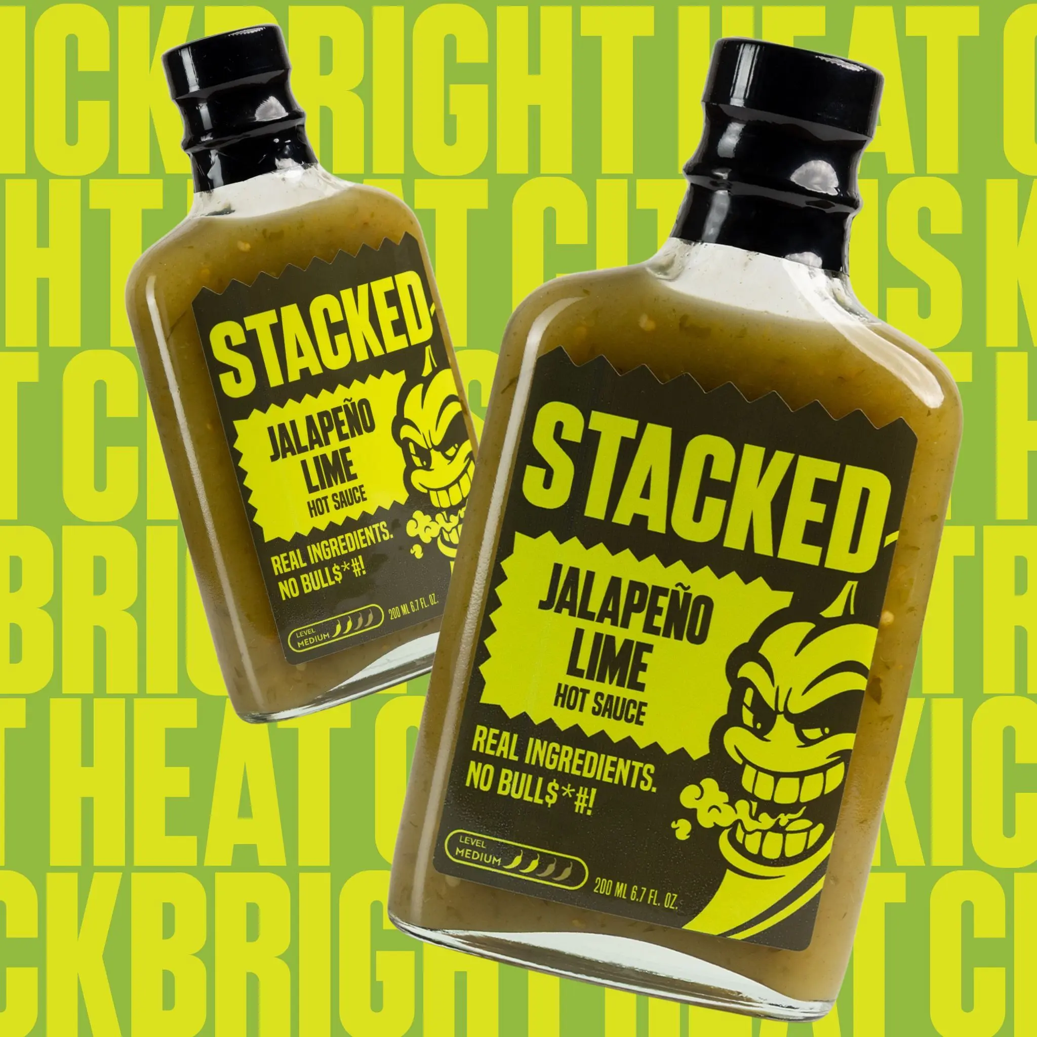STACKED Jalapeno Lime - Fresh jalapeño and Serrano peppers Sauce