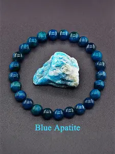 Natural Phosphophyllite Crystal Blue Bracelet, Elegant Gift for Friends, High-Quality Jewelry, Suitable for Any Occasion, Beaded Bracelets, Crystals Bracelets