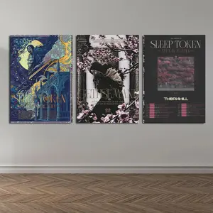 Set of 3 Sleep Token Even In Arcadia Tour 2025 Print Poster, Music Artwork,  framed Painting,Modern Artwork for Living Room Dormitory Wall Home Decoration