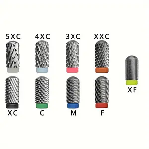 Large Original Nail Drill Bits, Tungsten Steel Carbide Barrel Round Smooth Top, Fast Remove Acrylic Or Hard Gel for Nail Art Tools, Nail Art Accessories, Manicure