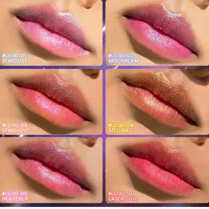 6-Pc Glitter Metallic Iridescent Lipstick Set,Shimmer,Lipstick,Cosmetics