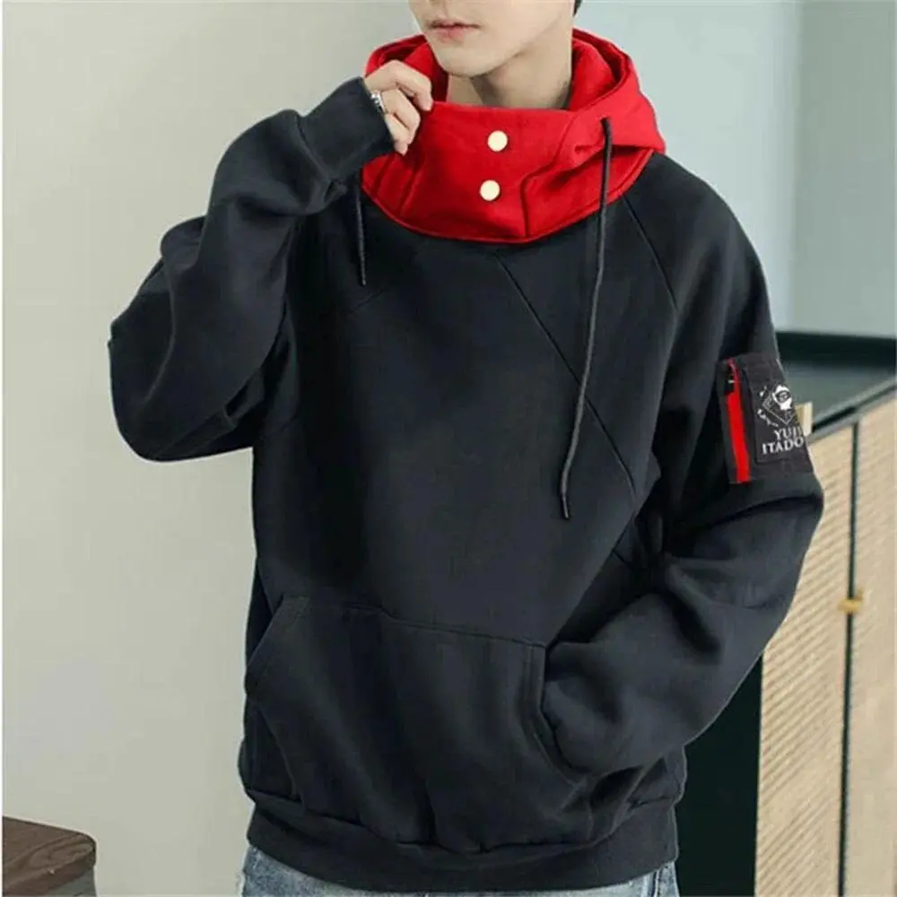 Halloween Anime Itadori Yuji Cosplay Costume Sweatshirt Adult Unisex Pullover Coat Casual Men Hoodie Jacket Pink Cosplay Wig
