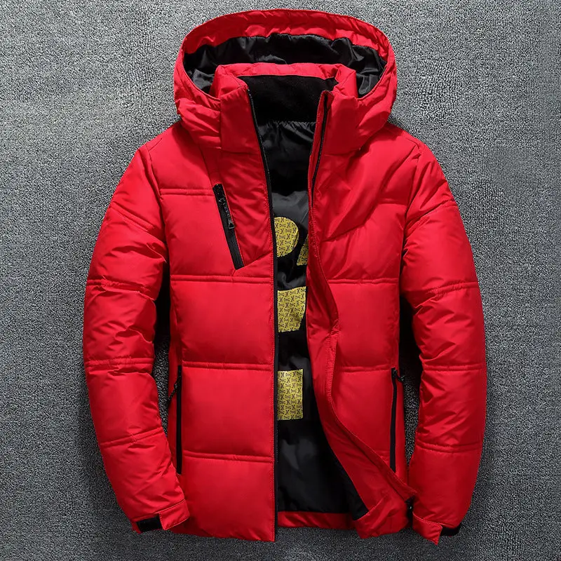 Down Men's Short Slim Hooded Jacket