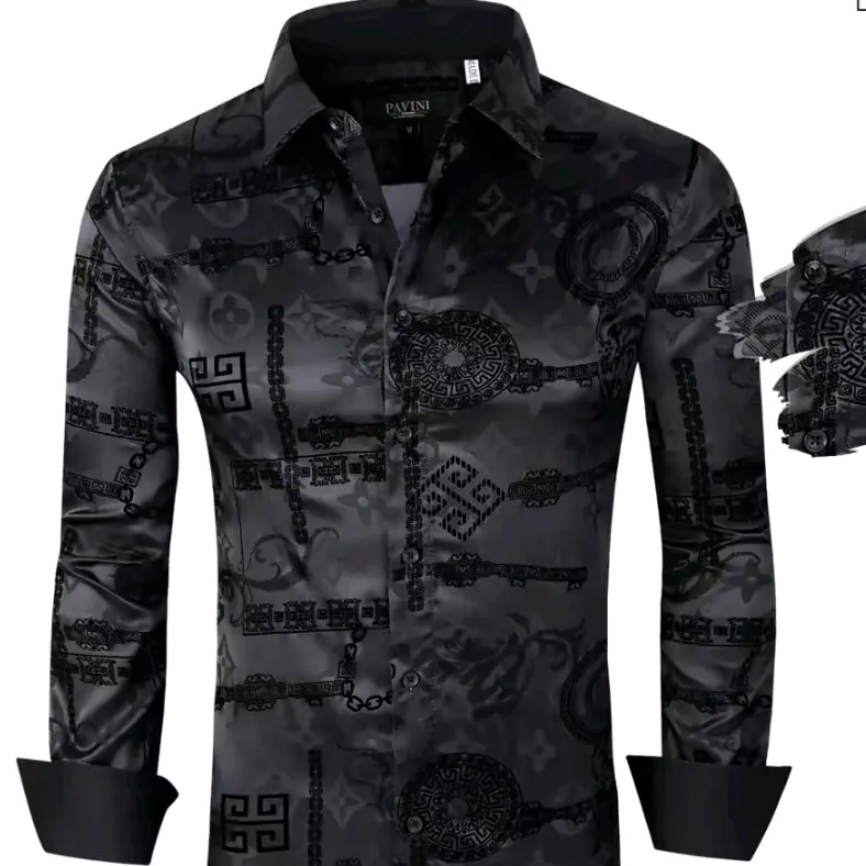 Long-sleeved Casual Menswear Shirt Tops Man Stylish Elegant