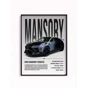 Lamborghini Urus Mansory Venatus Poster Car Print, Digital , Cool, Wall Print, Retro Wall Decor, Gift POSTER