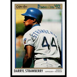 Darryl Strawberry 1992 O-Pee-Chee Premier #179 Los Angeles Dodgers