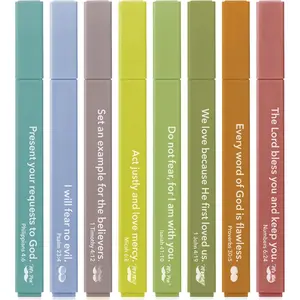 -  Highlighters with Color-Coding System, 8 Pack, Soft Chisel Tip, Aesthetic Highlighters Assorted Colors,  Drying  Markers No Bleed Through for Journaling and Underlining