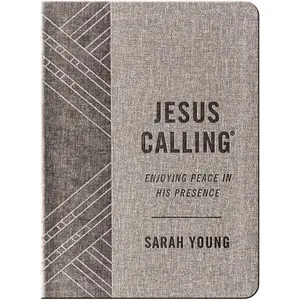 Jesus Calling, Textured Gray Leathersoft, with Full Scriptures: Enjoying Peace in His Presence (A 365-Day Devotional) – The Perfect Christian Graduation Gift to Celebrate Your Grad