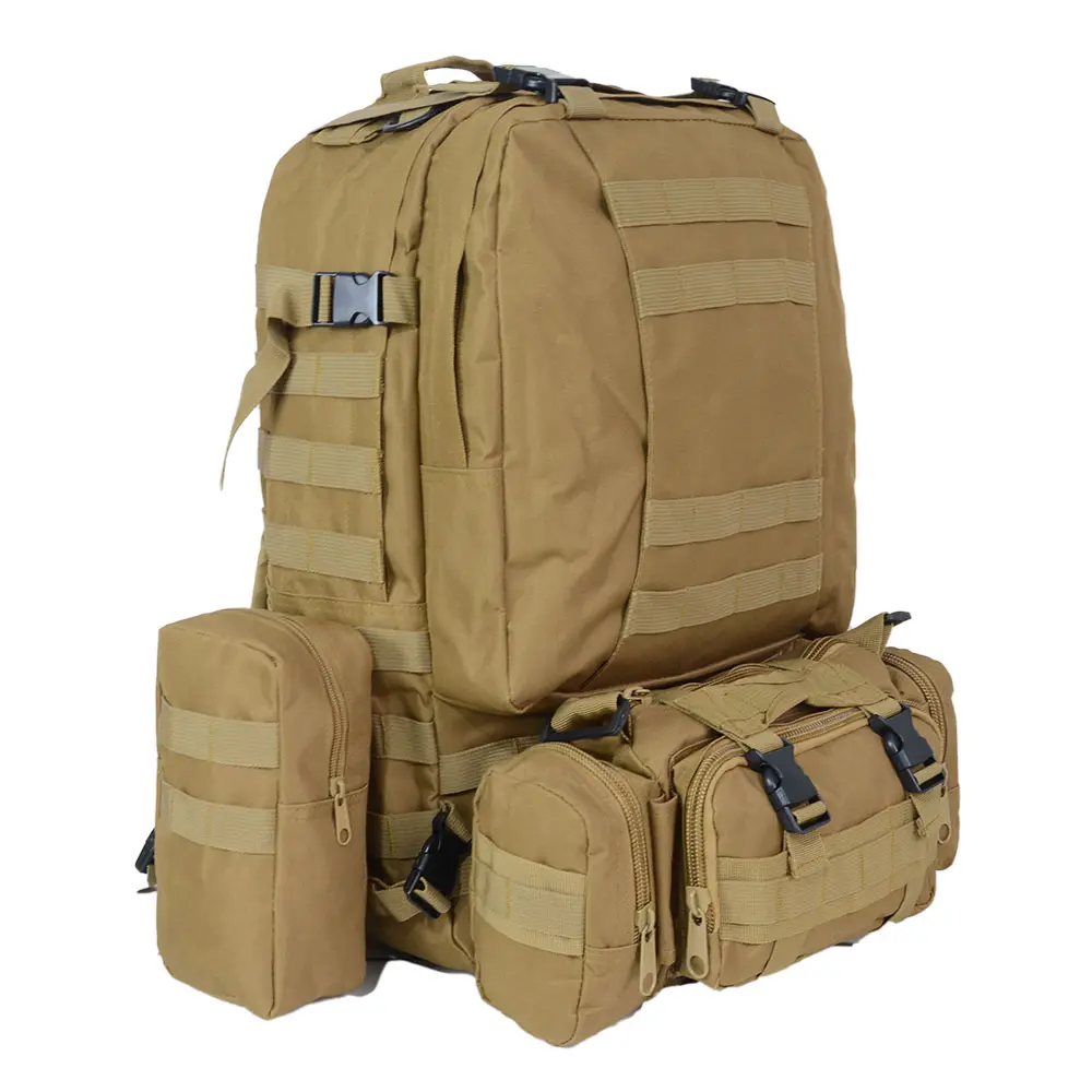 Large 55L backpack, outdoor multifunctional set including a hiking pack, cycling bag, and dedicated dual-shoulder backpack for outdoor sports.