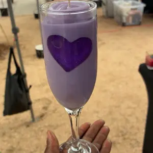 Purple Heart Candle