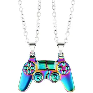 Magnetic Game Controller Necklace for Couple Matching Console Handle Pendant for Best Friends Friendship Valentine's Gifts Him and Her Lovers Jewelry
