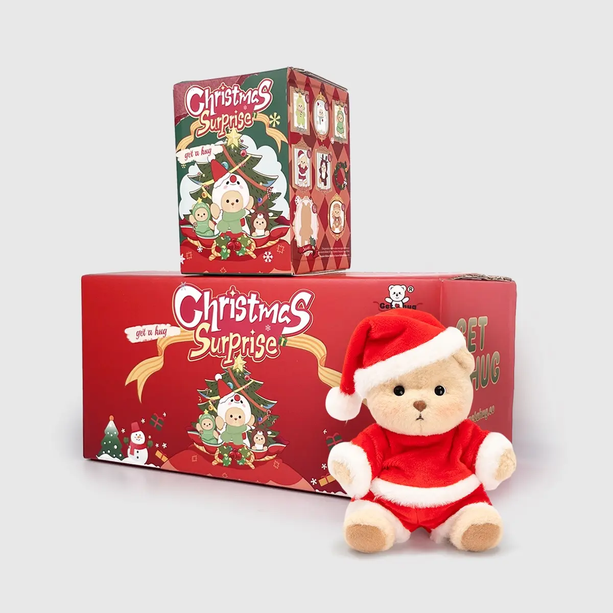 GETAHUG Limited Edition Mini Bear Blind Box - 5.9" Size Plush Toy Pendant Keychain Bag Charm, Bears Christmas/Halloween/Animal Kingdom Series, Collectible Gifts for Horror Lovers