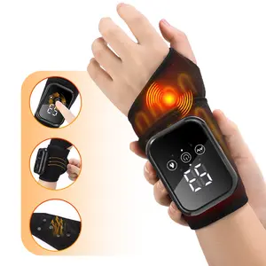 Heated Wrist Massager with Vibration, 6 Modes & LED Display - Adjustable Compression Wrist Brace for Arthritis, Carpal Tunnel, Tendonitis & Muscle Recovery - Rechargeable Portable Therapy Device Ideal for Office Workers, Athletes, Gamers & Typists