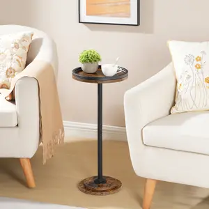 HOOBRO Small Side Table, Drink Table, Round Coffee End Table for Small Spaces, Martini Table, Pedestal Table for Living Room, Bedroom, Sofa Couch#SpringSale #BigSpringSale