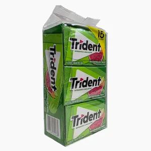 Trident Ambient Watermelon Flavor Chewing Gum Snack, 15-Pack Bags with 14 Sticks Each