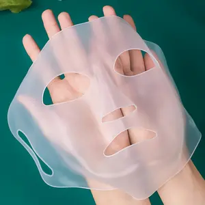 [1 Pc Reusable Facial Mask] 1 Pc Reusable Silicone Facial Mask Cover, Skin Mask Moisturizing For Sheet Prevent Evaporation Masks Facemask Face Care Tool