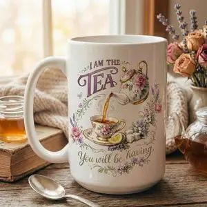 Bookish Tea Lover Quote Mug – Romance Reader Coffee Cup, Cozy Reading Gift, BookTok Inspired Mug