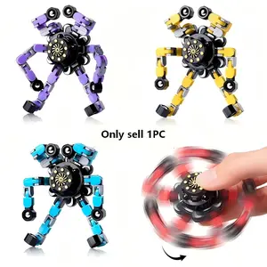 1pc Multi-Jointed Action Figure, DIY Assembled 3D Trendy Stress Relief Fidget Building Toy, Moveable Digital Figure, Desk Decoration