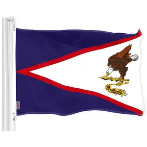 American Samoa Flag |   3x5ft |   LiteWeave Pro Printed 300D Polyester |   Indoor/Outdoor Use, Vibrant Colors, Brass Eyelets, Thicker and More Durable than 100D and 75D Polyester