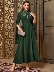 Women's Super Soft Fabric Fitted Elegant Dubai Birthday Party Dress, Oversized Swing Hem, Comfortable Skin-Friendly Material, Perfect for Formal Evening Parties