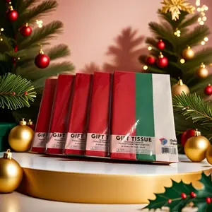 Holiday Gift Tissue Paper 72 sheets Christmas Tissue Paper Value Set 24 sheets each color Red Green and White 20" x 20" sheet size for Festive Decoration - Napkin