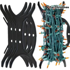 5pcs lamp rope storage and winding device-plastic rope winder, multifunctional rope organizer, suitable for Christmas, Halloween and extension lines, bead storage racks, movable decorative essentials, decorative storage, plastic structure, lamp rope winde