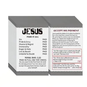 Jesus Payment Card, 50pcs/set Pocket Gospel Card, Gospel Card with Holy Verse, Gift for Women & Men, Positive Message Card, Office Stationery & Supplies