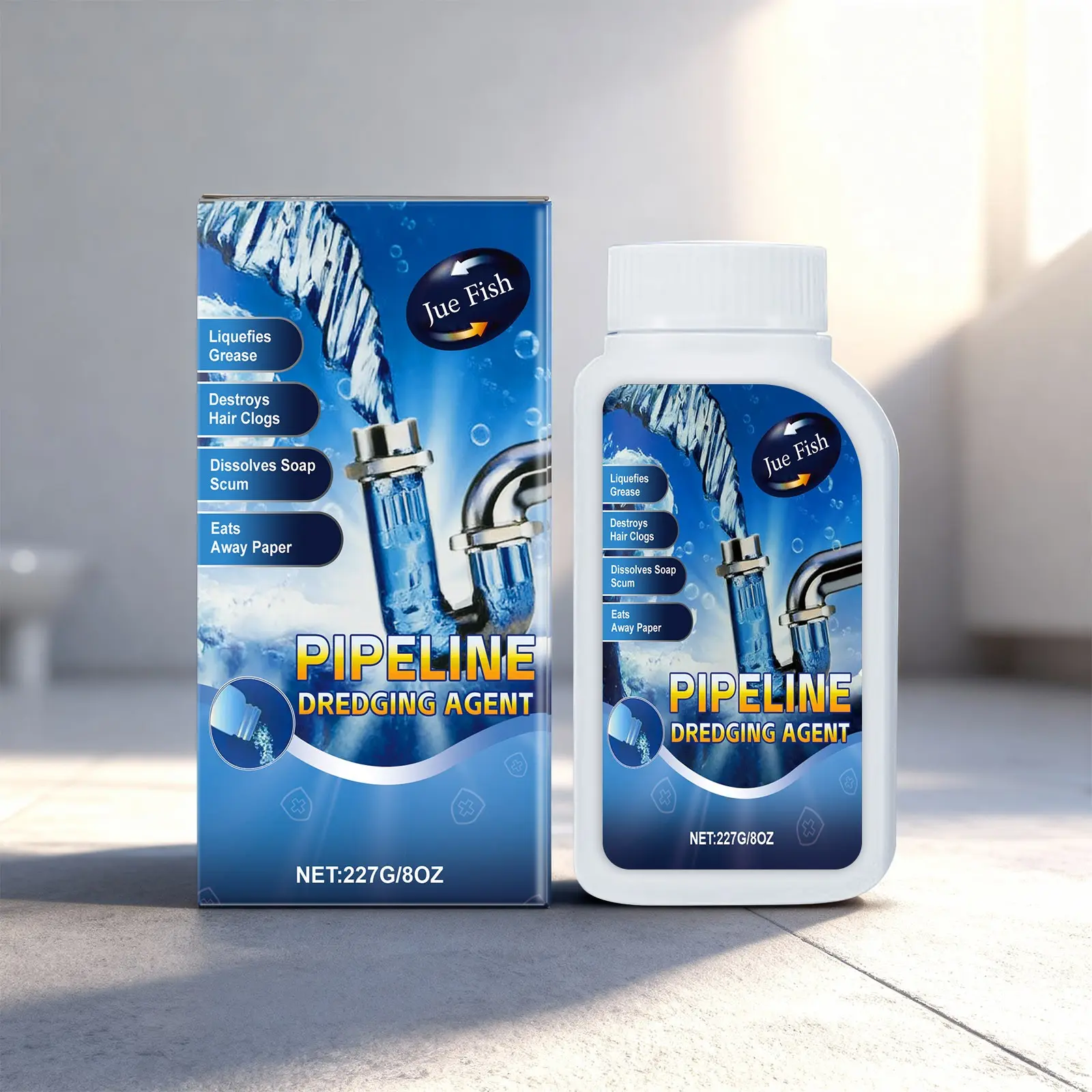 Drain Cleaner Kitchen Bathroom Sink Clog Remover, Dissolves Grease Hair Plugs, Effective Drainage Maintenance, Easy Use, Household Plumbing Cleaner, Kitchen Cleaning Product, Home Cleaner