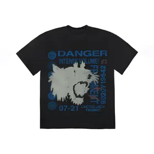 Travis Scott Cactus Jack For Fragment Danger Tee Washed Black