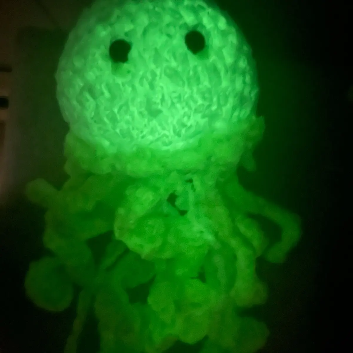 Handmade Crochet Glow in the Dark Jellyfish Stuffed Toy Amigurumi