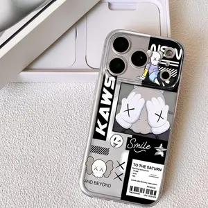 Faishion Brand K-KAWS Phone Case For iPhone 17-11 Pro Max Plus, Strong Magnetic Clear Case with Anti-Yellow, MagSafe Compatible Slim Lightweight, Precision Camera Protection Shockproof Scratch-Resistant Cover, Gift Men Women