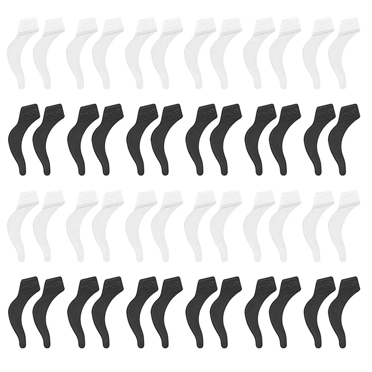 24 Pairs Eyeglass Ear Grip, Anti-Slip Eyeglass Holder, Silicone Eyeglass Ear Hook, Eyeglass Temple Tips Sleeve Retainer