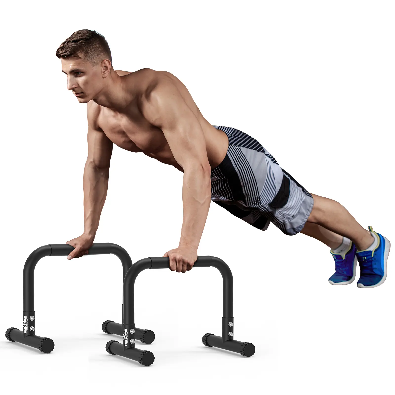 RELIFE REBUILD YOUR LIFE Heavy-Duty Steel Portable Parallel Dip Bars, 660 LBS Capacity Fitness Bar for Home Gym, Calisthenics and Resistance Training, At Home Gym Equipment, Strength Bar