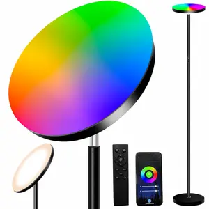 HOMAKEE Floor LED Smart App Control RGB Ambient Floor Lamp 100+ Color Modes Strobe Gradient Jump Constant Lighting 2700K-6500K 2600LM Brightness Unlimited Smooth Dimming Modern Corner Mood Light