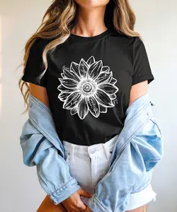 Sunflower Shirt – Unisex Inspirational Floral Tee with Strength, Joy, Hope & Love – Soft Cotton
