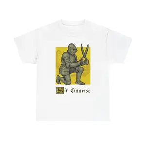 Sir Cumcise Unisex Heavy Cotton Tee - Knight - Funny Shirt - Gift for Men and Women