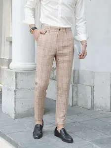 Men's Plaid Straight Leg Blazer, Wrinkle-Resistant Breathable Fabric, Slim Fit, Vintage Academic Style, Classic, Business Casual, All Seasons