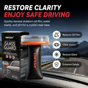 QIFOR Automotive Handheld Oil Flmr Cream,Glass DecontaminationWithoutTraces,Window Oil Film Cleaning,FastCleaning, CompactAnd Easy To Cary-100g Degreaser Cleaner