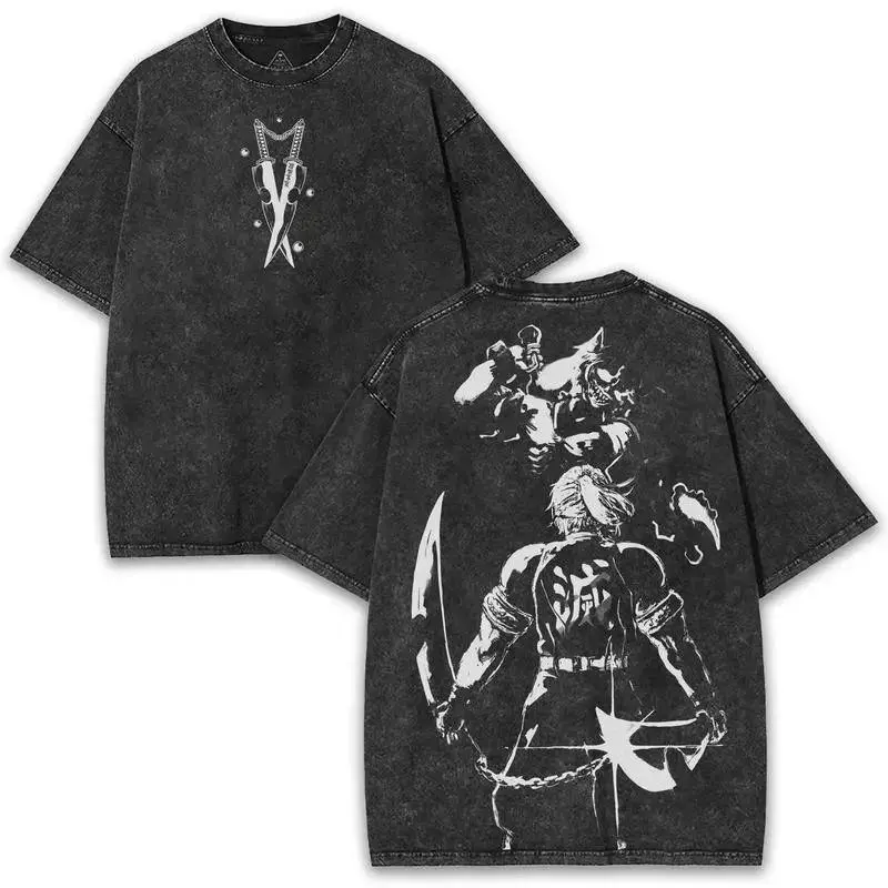 Demon Slayer Tengen Uzui Oversized Graphic Tee Vintage Acid Wash Anime T Shirt Y2K Streetwear Gym Pump Cover Heavy Cotton Mens Retro Manga Merch Tiktok Finds Trendy Dark Aesthetic Workout Fit Casual Top Japanese Activewear Kimetsu No Yaiba Gift