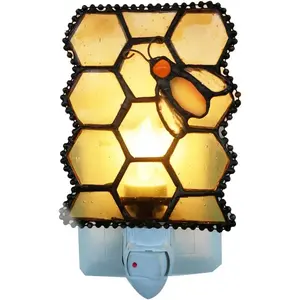 Tiffany Glass Night Light for Bedroom, Study, Aisle