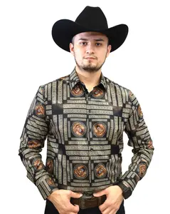 VS100L - FPMSFP - Y-432-5 - Black - Vaquero Signature Fashion Printed Shirt