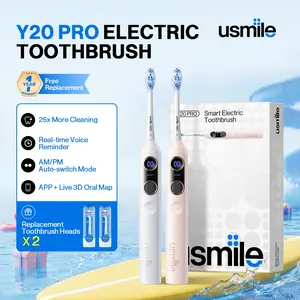 usmile Y20 PRO AI Powered Electric Toothbrush, Personalized Cleaning with 25x More Plaque Removal and 90-Day Battery Life