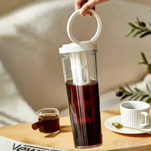 Portable Cold Brew Coffee Maker Cold Brew Fruit Tea Pot Leak-Proof Water Kettle with Filter 1000ML/34OZ