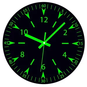 Digital Silent Luminous Glow In The Dark Vinyl Record Wall Clock, Eye-Catching Decorative Design for Bedroom & Living Room, Perfect for Gifts & Home Décor